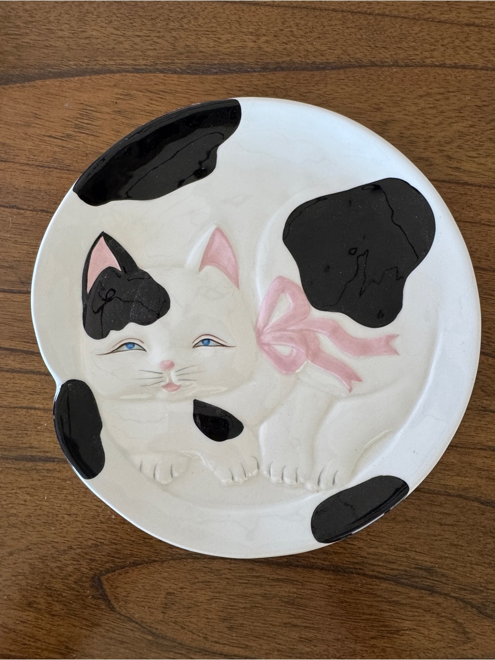 Vintage Takahashi San Francisco Hand Painted Cat Plate – Made in Japan